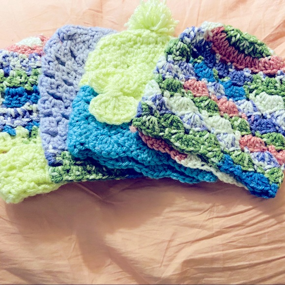 Other - Crochet baby girl hats